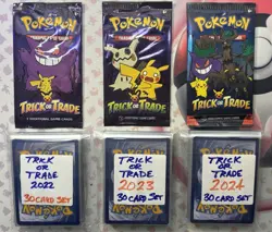 Pokemon’s Trick Or Trade 2022-2023-2024 A TRUE MASTER SET” A Total Of 90 Cards - Image 1