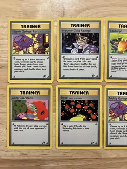 LOT OF 7 - Vintage Team Rocket Trainer Pokemon Cards - All In NM Condition - Image 2