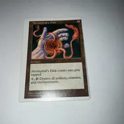 Mtg Magic Card Nevinyrral’s Disk Miscut - Image 1