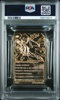 1999 BURGER KING POKEMON GOLD CARDS CHARIZARD PSA 7 - Image 2