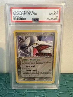 PSA 8 Skarmory Reverse Holo Pokemon TCG 2005 EX Deoxys Graded Pokemon Card - Image 1