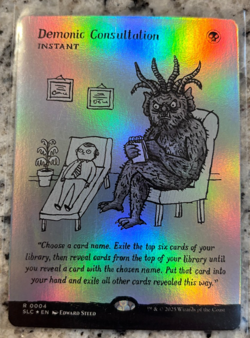 Magic the Gathering Secret Lair Encyclopedia Demonic Consultation FOIL MTG (a) - Image 1