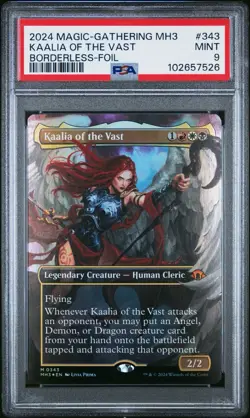 MTG Modern Horizons 3 Kaalia of the Vast Borderless Foil 343 PSA 9 Mint - Image 1