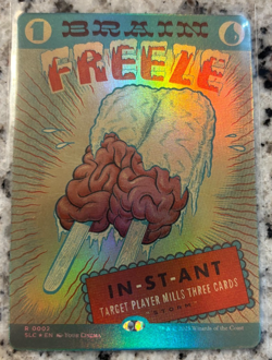 Magic the Gathering Secret Lair Encyclopedia Brain Freeze FOIL MTG - Image 1