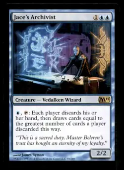 MTG Jace's Archivist LP Light Play Magic 2012 [5262] - Image 1