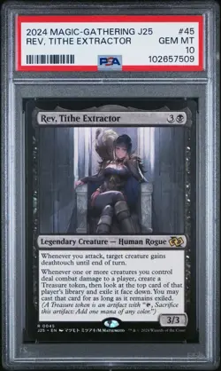 MTG Foundation Jumpstart Rev, Tithe Extractor 45 PSA 10 Gem Mint - Image 1