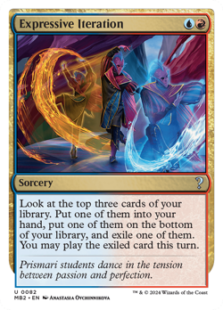 Expressive Iteration (White Border) #82 | NM | Mystery Booster 2 MB2 | Magic MTG - Image 1