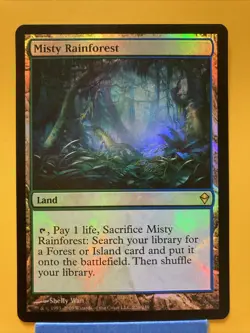 Misty Rainforest FOIL LP #220 Zendikar MTG - Image 1