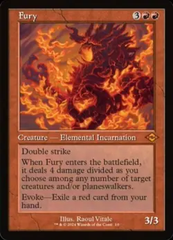 1x Fury - Foil - Retro Frame Light Play MTG Magic - Kid Icarus - - Image 1