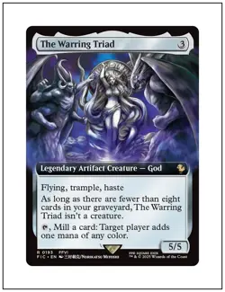 1x The Warring Triad, Extended Art, Final Fantasy, Magic MTG NM - Image 1