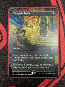 Vampiric Tutor - Borderless Alternate Art - Dominaria Remastered - NM - Image 1