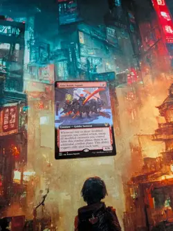 Akki Battle Squad (Extended Art) Commander: Kamigawa: Neon Dynasty Regular NM - Image 1