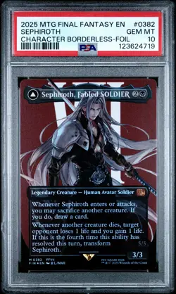 4719 Sephiroth Fabled One-Winged Angel 2025 MTG Final Fantasy #0382 Foil PSA 10 - Image 1