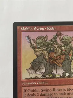 GOBLIN SWINE-RIDER MISPRINT - Small Ink Spot Missing - MTG Magic the Gathering - Image 2