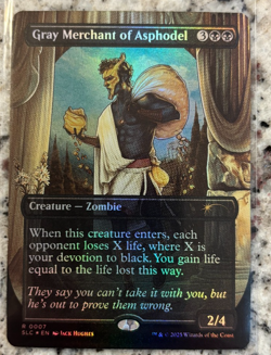 Magic the Gathering Secret Lair Encyclopedia Gray Merchant of Asphodel FOIL MTG - Image 1