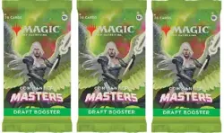 3 Packs MTG Draft Booster Pack Lot MTG Commander Masters - Image 1