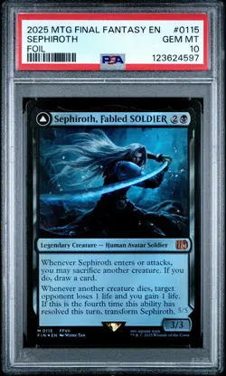 4597 Sephiroth Fabled One-Winged Angel 2025 MTG Final Fantasy #0115 Foil PSA 10 - Image 1