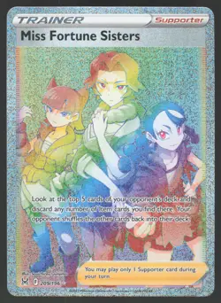 Miss Fortune Sisters 209/196 Secret Rare Pokemon TCG Lost Origin NM - Image 1