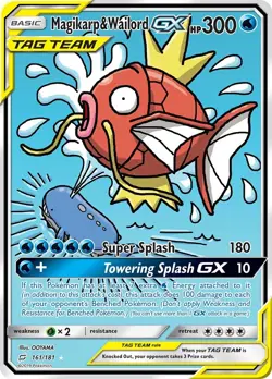 Magikarp & Wailord GX (Alternate Full Art) 161/181 Sm-Team Up Holo for sale online - Image 2