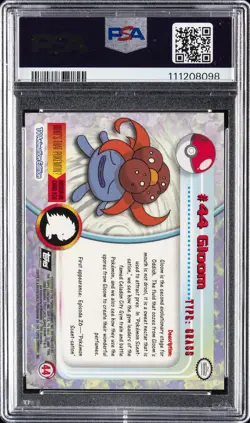 1999 TOPPS POKEMON TV RAINBOW FOIL #44 GLOOM PSA 6 - Image 2