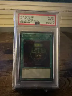 YUGIOH DPKB-EN029 POT OF GREED ULTIMATE RARE PSA 8 NM-MT Unl Ed PSA graded 8 - Image 1