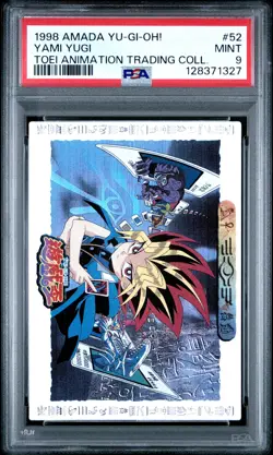1998 AMADA YU-GI-OH! TOEI ANIMATION TRADING COLLECTION #52 YAMI YUGI PSA 9 - Image 1