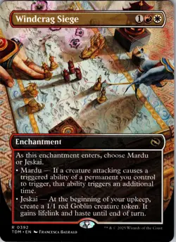 Windcrag Siege (Borderless) Tarkir: Dragonstorm NM Magic: The Gathering Normal - Image 1