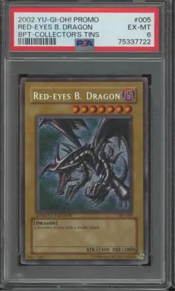 2002 Yu-Gi-Oh! Promo RED EYES BLACK DRAGON 005 BPT Collector's Tins PSA 6 BW2 - Image 1