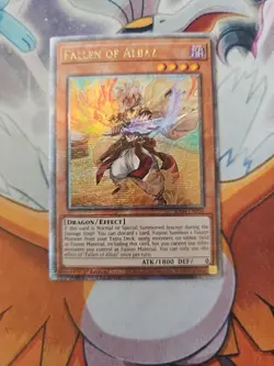 Yu-Gi-Oh Card RA04-EN034 Fallen of Albaz (Alt Art) Quarter Century Secret Rare. - Image 1