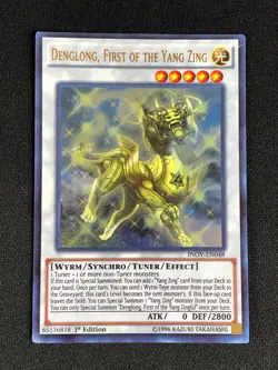 YUGIOH DENGLONG FIRST OF THE YANG ZING INOV-EN048 1ST ULTRA LIGHT PLAY - Image 1
