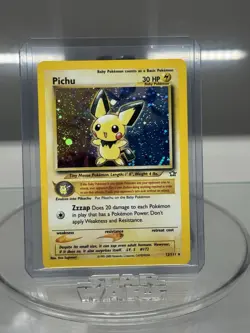 Pokemon Pichu TCG Neo Genesis Holo Rare Card 12/111 - Image 1