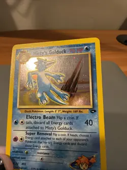 Pokemon TCG Misty's Golduck Gym Challenge Holo Card 12/132 Unlimited Rare - Image 3