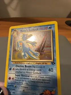 Pokemon TCG Misty's Golduck Gym Challenge Holo Card 12/132 Unlimited Rare - Image 4