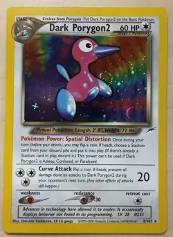 (NM) Dark Porygon2 8/105 Neo Destiny Holo Rare Vintage Pokemon Card - Image 1