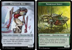 10 Token Cards - PHYREXIAN MITE / PHYREXIAN INSECT - Commander: ONC - Magic FTG - Image 1