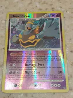Pokemon Card Stormfront Reverse Holo Dusknoir 1/100 Vintage TCG 2008 - Image 1