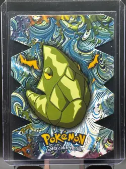Metapod Stage 2 Die Cut Embossed card EV2 of 12 / 2000 TOPPS Pokemon #11 - Image 1