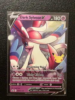 Pokemon TCG Dark Sylveon v Celebrations Black Star Promo Card SWSH134 - Image 1