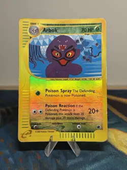 Arbok 3/165 Reverse Holo Rare Gold E Reader Series Expedition Pokemon Card HP - Image 1