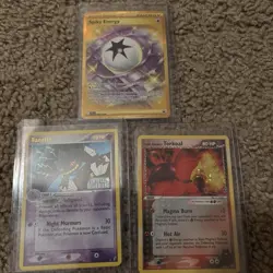 Lot Of 3 Holo Cards: Banette 1/100, Spiky Energy 190/159, and Torkoal 12/95 - Image 1