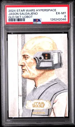 2024 TOPPS STAR WARS HYPERSPACE SKETCH CARDS JASON SALDAJENO PSA 6 - Image 1