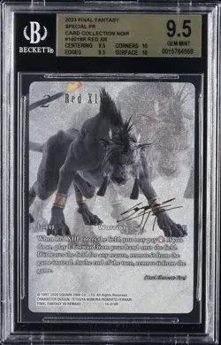 2023 FINAL FANTASY SPECIAL PR CARD COLLECTION NOIR #14019R RED XIII BGS 9.5 - Image 1