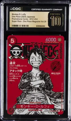 2025 ONE PIECE JAPANESE PROMO CARDS #ST21-014 MONKEY D. LUFFY CGC 10 PRISTINE - Image 1