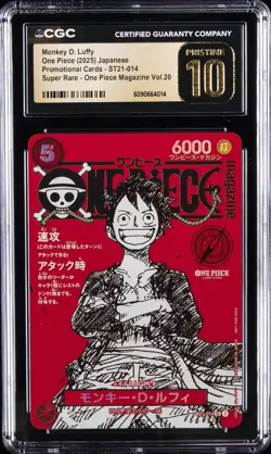 2025 ONE PIECE JAPANESE PROMO CARDS #ST21-014 MONKEY D. LUFFY CGC 10 PRISTINE - Image 1