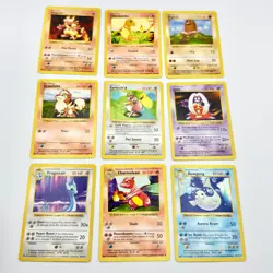 1999 Vintage Pokemon Base Set SHADOWLESS 19 Card Lot - Rare Uncommon Common - LP - Image 1