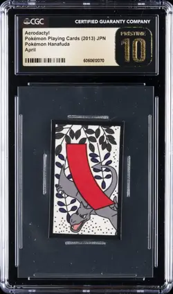 2013 POKEMON PLAYING CARDS POKEMON HANAFUDA APRIL AERODACTYL CGC 10 PRISTINE - Image 1