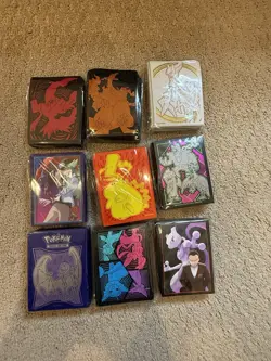 Pokemon TCG Card Sleeve Lot 9 Five ETB 60 Sleeve Packs - Image 1
