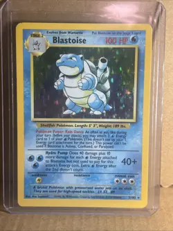 Pokemon TCG Blastoise Holo Card Base Set 2/102 1995 #1 - Image 1