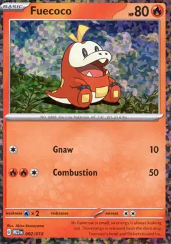 Fuecoco 002/015 - Holo - McDonald’s 2023 Pokemon TCG Card M23en - NM - Image 1