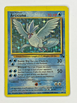 1999 Pokemon TCG Fossil Set Articuno Holo Rare Card 2/62 WOTC Vintage - Image 1